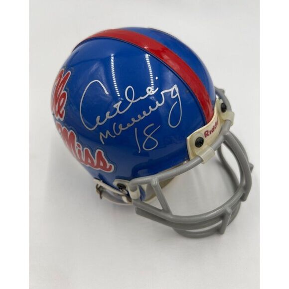 Archie Manning Signed Mini Helmet Ole Miss Rebels Riddell JSA Certified Football - Picture 2 of 11